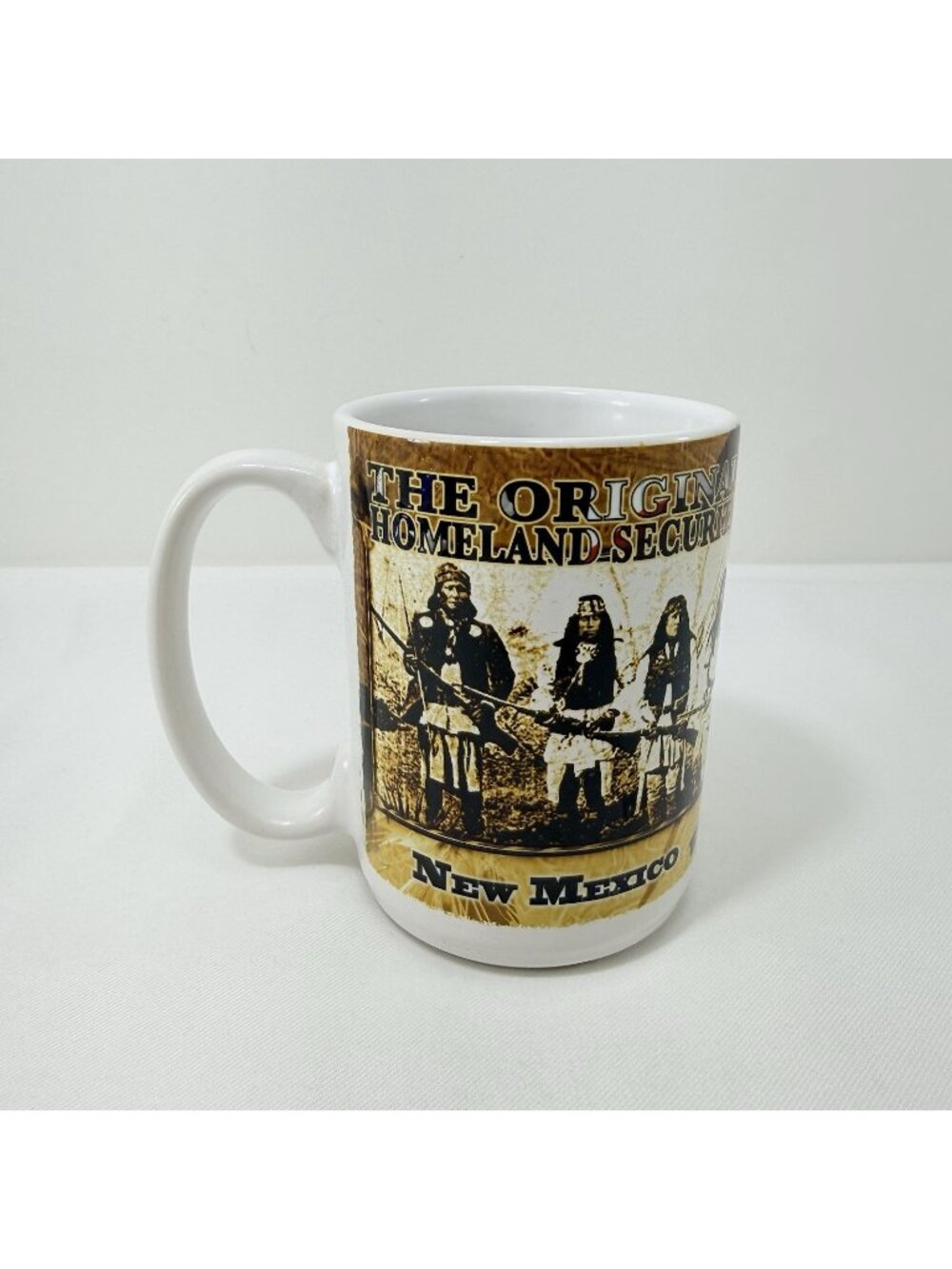 Cuppa Mug New Mexico Original Homeland Security Native American Indian Men Sepia